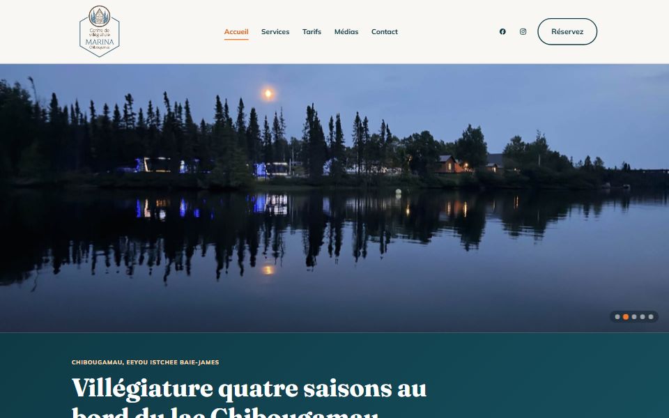 Page d'accueil de Marina Chibougamau